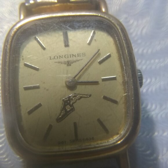 Longines Quartz Watch 1986 Women Goodyear Gift Gold Flex New Bat Works Great main image 12